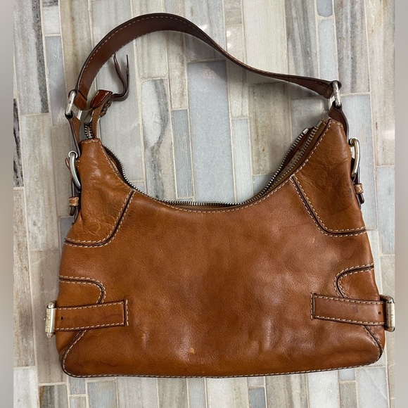 Vintage Michael Kors purse cognac-tan leather hobo bag - Picture 13 of 15